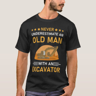 Camiseta Trabajador de Construcción con Excavadora Genial