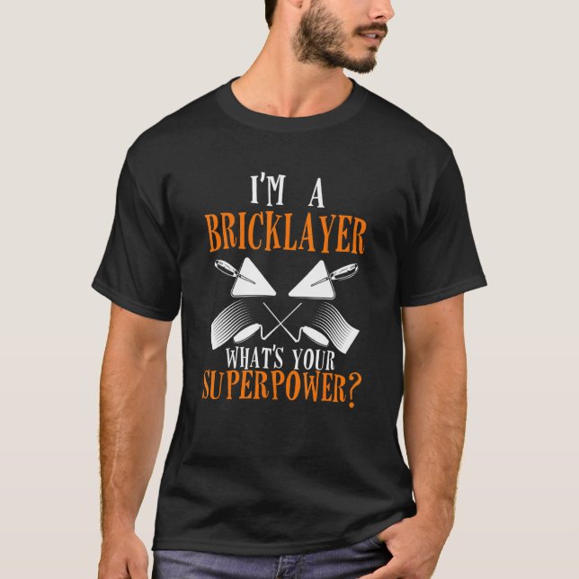 Camiseta Trabajador de construcción de capa de Bricklayer (Anverso)