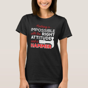 Camiseta Trabajador de construcción de martillo de altura n