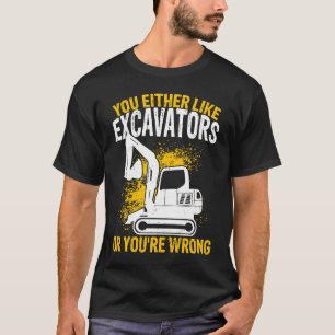 Camiseta Trabajador de construcción del operador de excavac