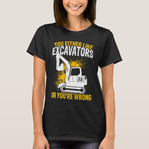 Camiseta Trabajador de construcción del operador de excavac
