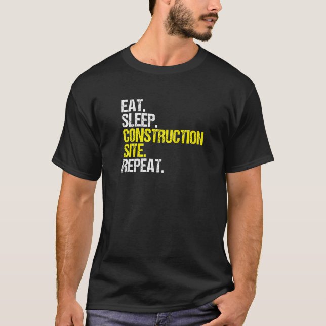 Camiseta Trabajador de construcción del sitio de construcci (Anverso)