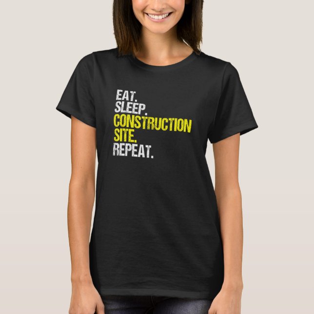 Camiseta Trabajador de construcción del sitio de construcci (Anverso)