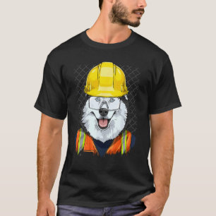 Camiseta Trabajador de Construcción Husky Siberiano Obrero