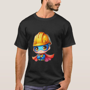 Camiseta Trabajador de Construcción Lindo Super Héroe Const