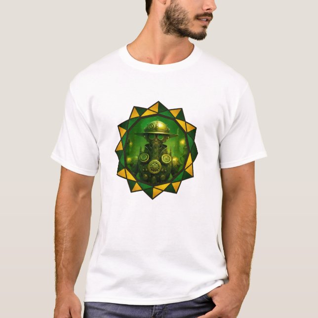 Camiseta Trabajador de Construcción Steampunk (Anverso)