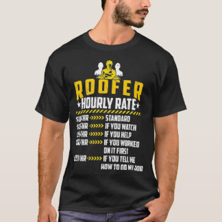 Camiseta Trabajador de contratista de techo de tasa horaria