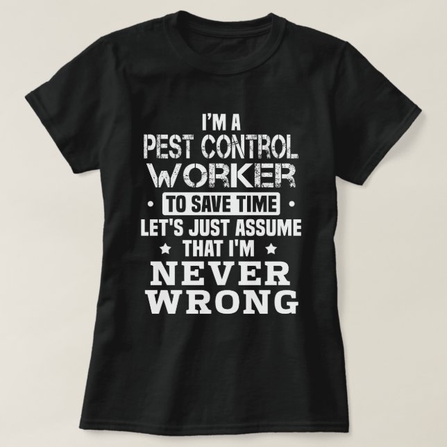 Camiseta Trabajador de control de plagas (Diseño del anverso)
