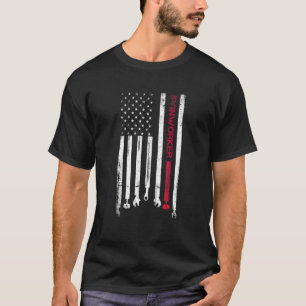 Camiseta Trabajador De Hierro De La Bandera Norteamericana 