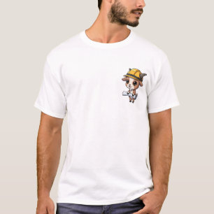 Camiseta Trabajador de la Construcción Cabra Marrón Adorabl