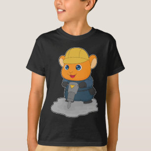 Camiseta Trabajador de la construcción de hámster Martillo 