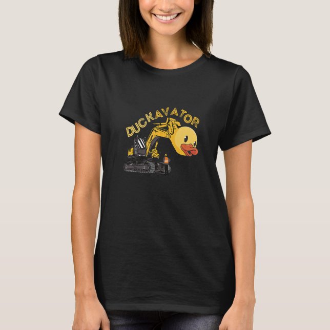 Camiseta Trabajador de la construcción de la excavadora del (Anverso)