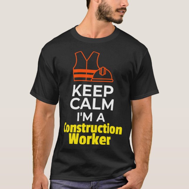 Camiseta Trabajador de la construcción Gorra duro Vest de s (Anverso)