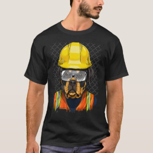 Camiseta Trabajador de la construcción Mascota de animales 