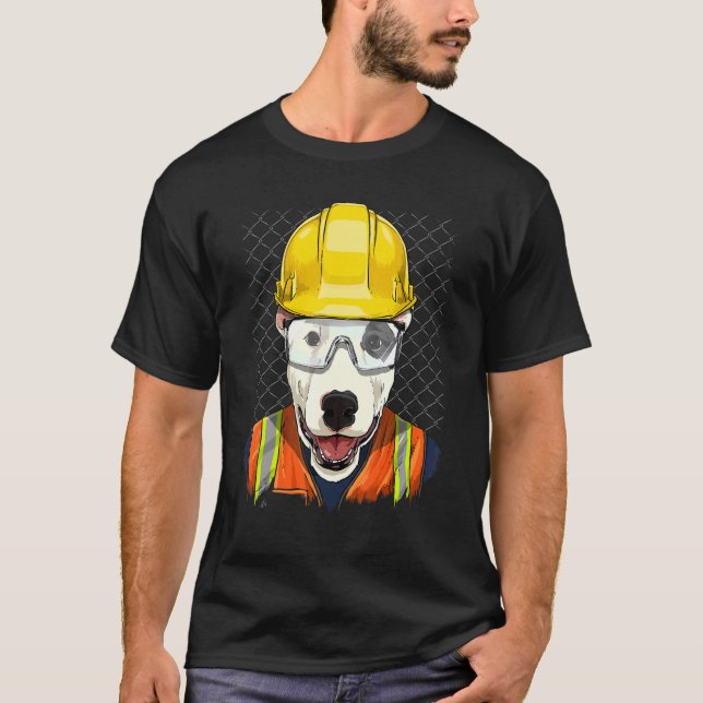 Camiseta Trabajador de la construcción Mascota de buller Te (Anverso)