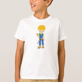 Camiseta Trabajador de la construcción, pelo rubio, niño pe