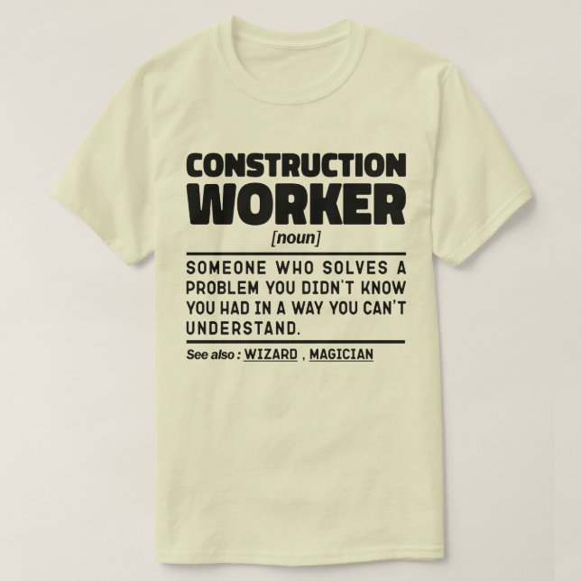 Camiseta Trabajador de la construcción Presente de Cumpleañ (Diseño del anverso)