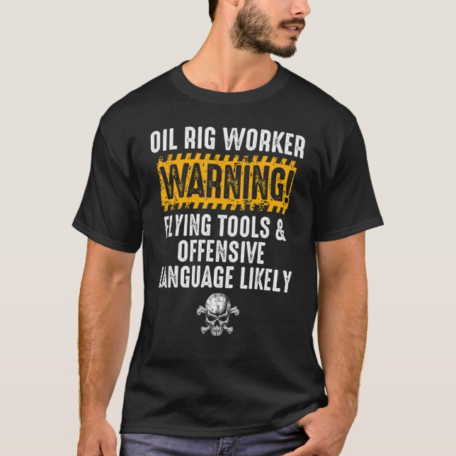 Camiseta Trabajador De La Plataforma Petrolera Volando Herr (Anverso)