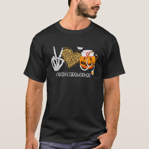 Camiseta Trabajador de la salud: Ama a enfermera Halloween