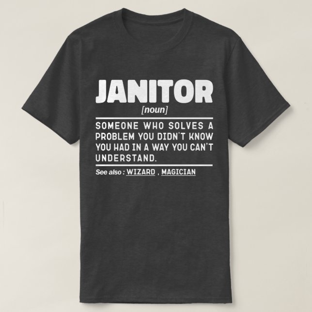Camiseta Trabajador de limpieza de custodios de Janitor Nou (Diseño del anverso)