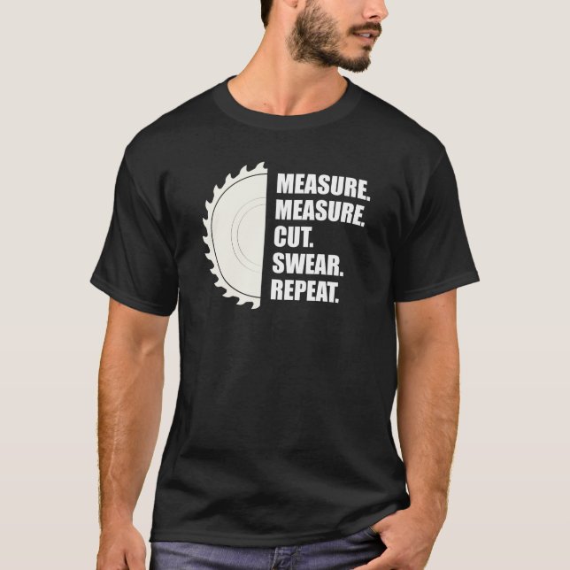 Camiseta Trabajador de madera - Medida de la repetición del (Anverso)