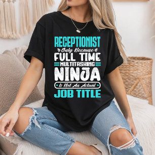 Camiseta Trabajador de oficina de recepción de empleo