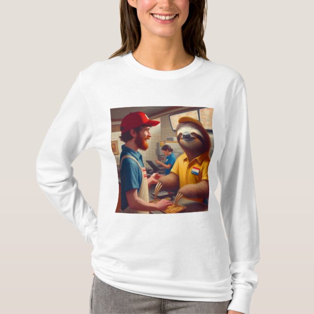 Camiseta Trabajador de Sloth Fast Food (Anverso)