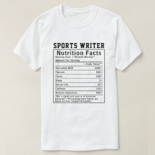 Camiseta Trabajador del personal de datos nutricionales de 