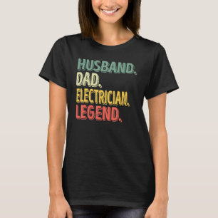 Camiseta Trabajador eléctrico de la leyenda del marido papá