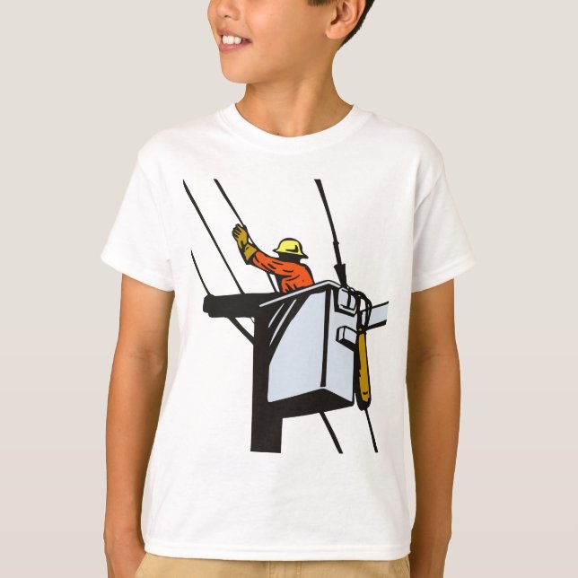 Camiseta Trabajador eléctrico del electricista del (Anverso)