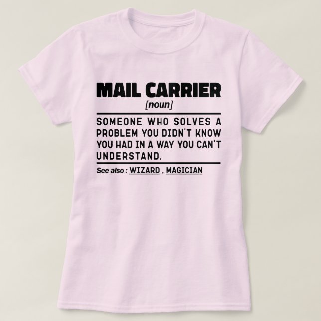 Camiseta Trabajador Guay de Mail Carrier Noun Bicycle Messe (Diseño del anverso)