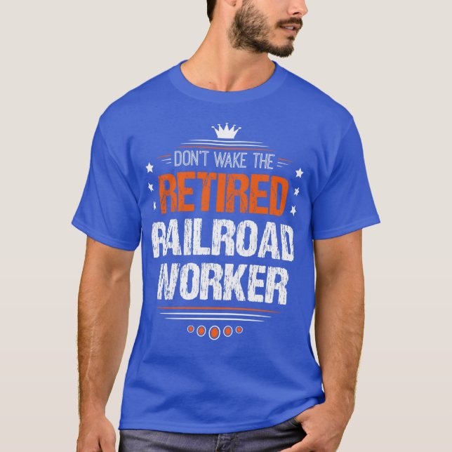 Camiseta Trabajador jubilado del ferrocarril jubilado (Anverso)