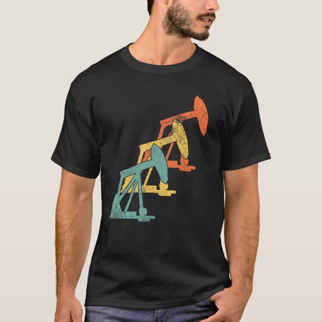 Camiseta Trabajador petrolero de yacimiento petrolífero (Anverso)