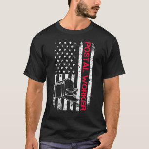 Camiseta Trabajador postal bandera americana patriótica por