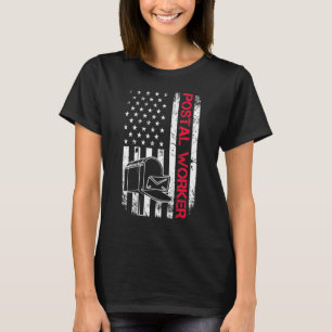 Camiseta Trabajador postal bandera americana patriótica por