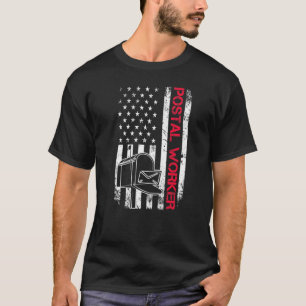Camiseta Trabajador postal bandera estadounidense Patriótic