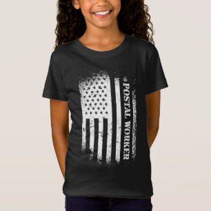 Camiseta Trabajador Postal Con Bandera Estadounidense - Po 