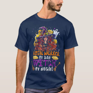 Camiseta Trabajador Postal Por Bruja Diurna Por Noche Graci