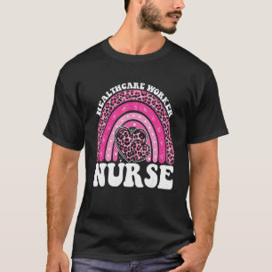Camiseta TRABAJADOR SANITARIO ENFERMERA Corazón de Leopardo