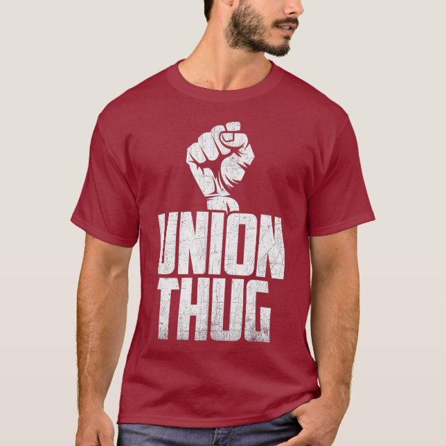 Camiseta Trabajador sindical de la protesta de los matones  (Anverso)