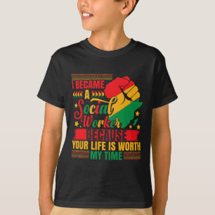 Camiseta Trabajador social 19 de junio de historia negra tr