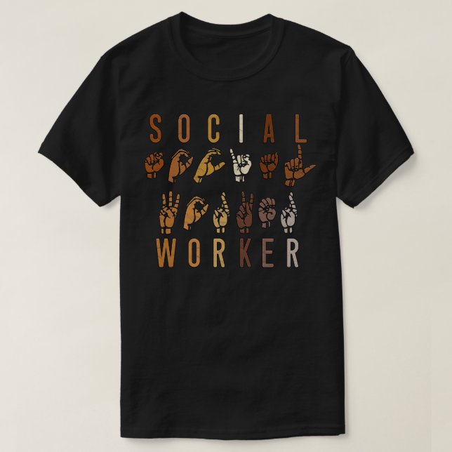 Camiseta Trabajador social ASL (Diseño del anverso)