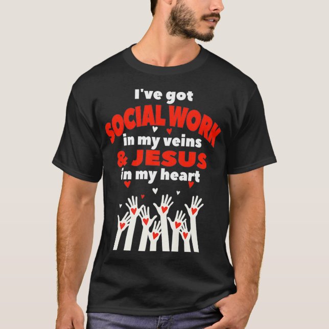 Camiseta Trabajador social Christian Jesus MSW Estudiantes  (Anverso)