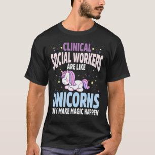 Camiseta Trabajador social clínico Unicorn Apparel Unicorns