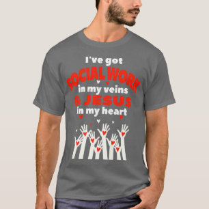 Camiseta Trabajador social Cristiano Jesús Hombres Estudian