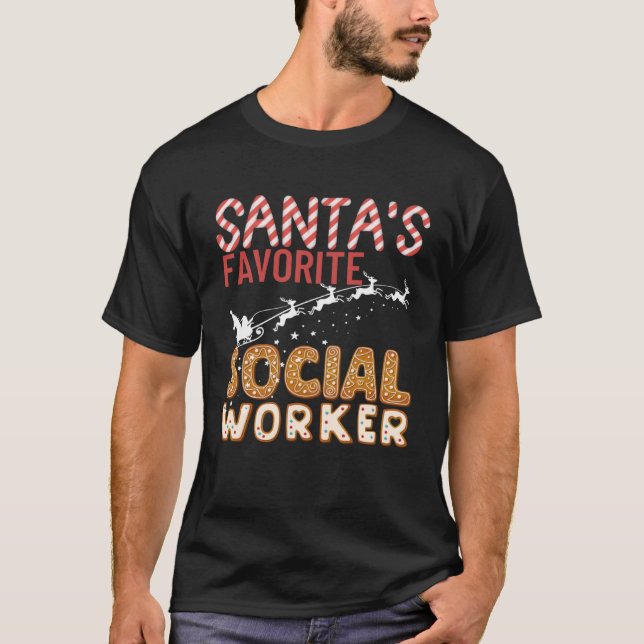 Camiseta Trabajador social de escuela favorita de Santa Luc (Anverso)
