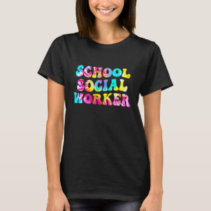Camiseta Trabajador Social de Escuela Groovy Aprecio Tie Dy