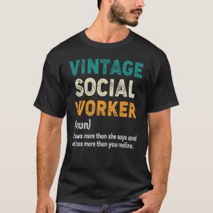 Camiseta Trabajador social de la época de la vida laboral m