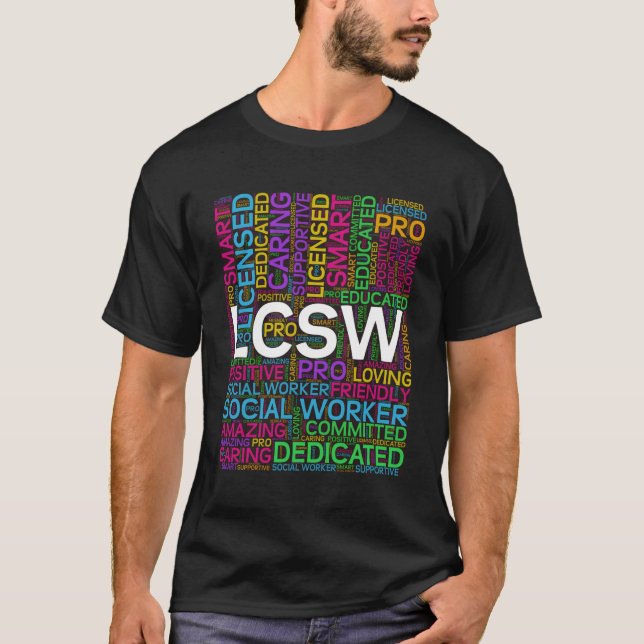 Camiseta Trabajador social de Lcsw Word Cloud Tal Health (Anverso)