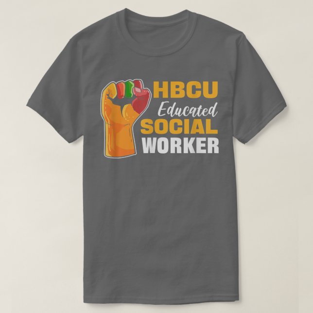 Camiseta Trabajador social educado Hbcu Colegio de Historia (Diseño del anverso)